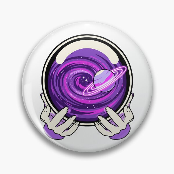 Item preview, Celestial Crystal Ball Galaxy Saturn Divination Witchy Hands Aesthetic designed and sold by mood-draftsman.