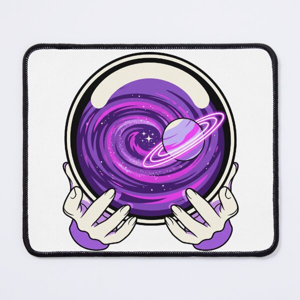 Item preview, Celestial Crystal Ball Galaxy Saturn Divination Witchy Hands Aesthetic designed and sold by mood-draftsman.