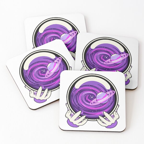 Item preview, Celestial Crystal Ball Galaxy Saturn Divination Witchy Hands Aesthetic designed and sold by mood-draftsman.