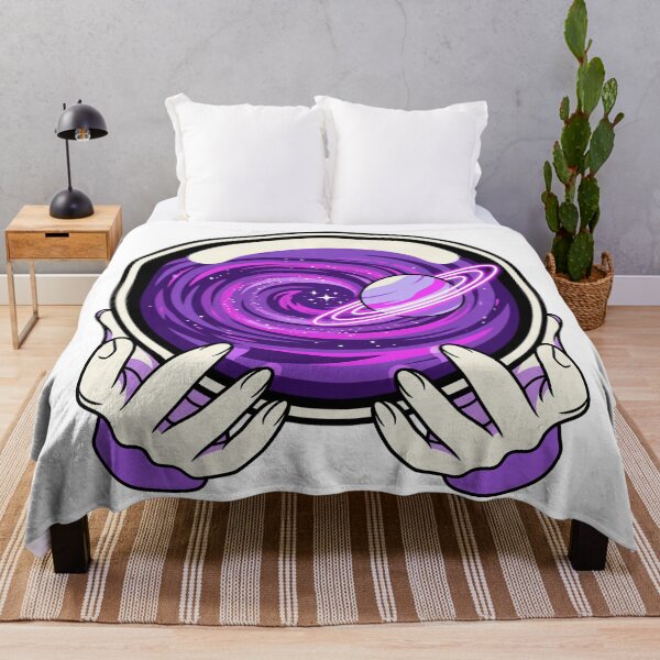 Item preview, Celestial Crystal Ball Galaxy Saturn Divination Witchy Hands Aesthetic designed and sold by mood-draftsman.