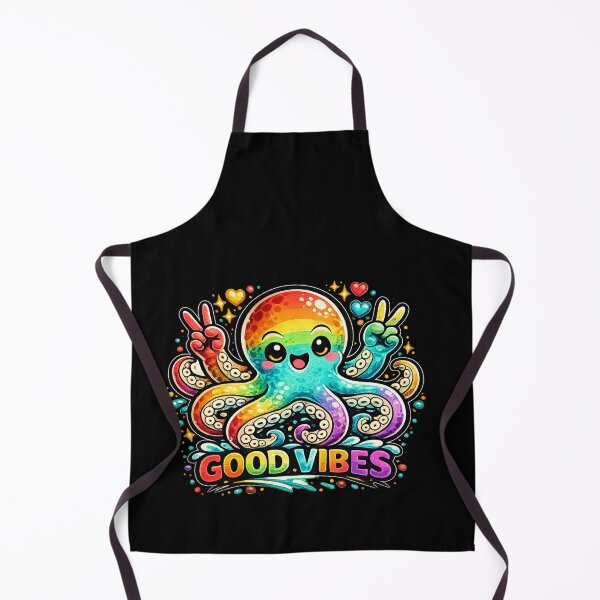 Item preview, Good Vibes – Colorful Happy Octopus Design designed and sold by ArtisticHeart21.