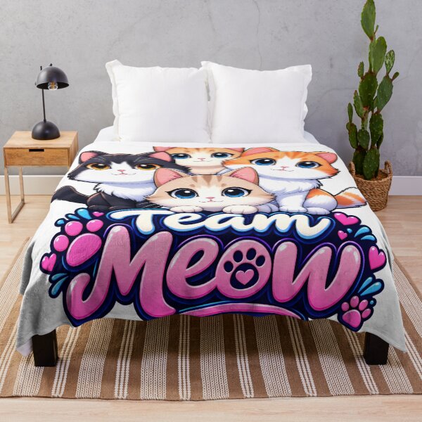 Item preview, Team Meow Kawaii Cat Squad T-Shirt - Cute Feline Crew Tee designed and sold by IMuDesigner.