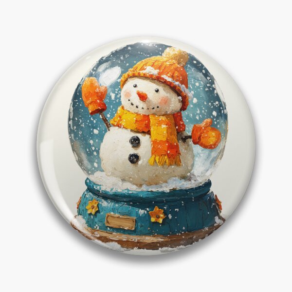 Item preview, Impasto Painted Winter Snowman Snow Globe Art designed and sold by colorful-white.