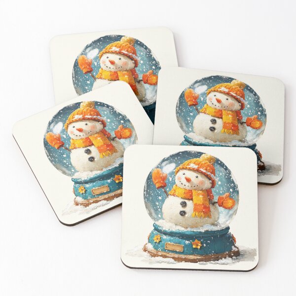 Item preview, Impasto Painted Winter Snowman Snow Globe Art designed and sold by colorful-white.