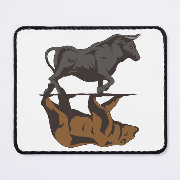 Item preview, Bull and Bear Market Reflection Stock Trading Finance Investor designed and sold by Hilal-Studio.