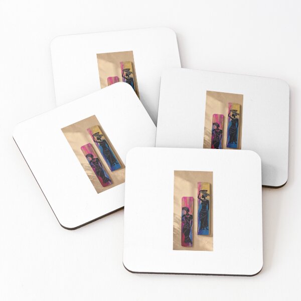 Item preview, African Silhouette Panels on Colorful Wooden Boards designed and sold by Shello2026.