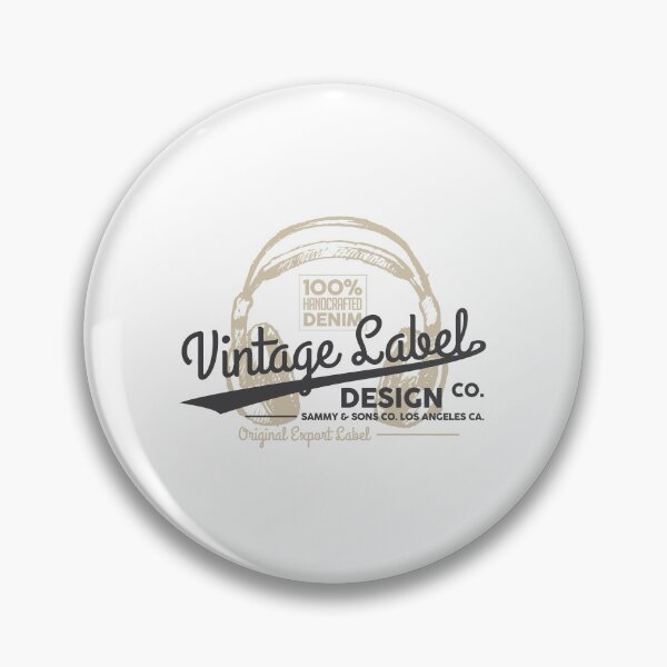 Item preview, Vintage Headphones Audio Studio Denim Label Emblem designed and sold by FitNow.