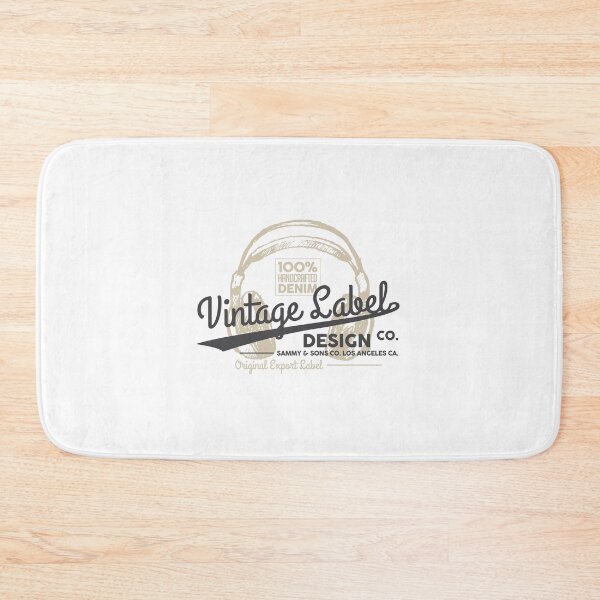 Item preview, Vintage Headphones Audio Studio Denim Label Emblem designed and sold by FitNow.