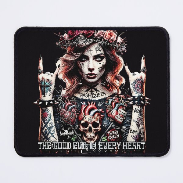 Item preview, Tattooed Woman Skull Hearts Crown   designed and sold by Voodoo Store Paranormal Collections.