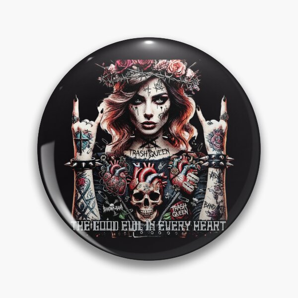 Item preview, Tattooed Woman Skull Hearts Crown   designed and sold by Voodoo Store Paranormal Collections.