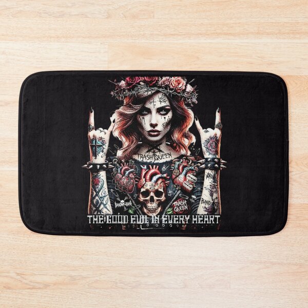 Item preview, Tattooed Woman Skull Hearts Crown   designed and sold by Voodoo Store Paranormal Collections.