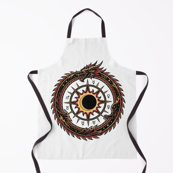 Item preview, Ouroboros Dragon Solar Eclipse Alchemy Astrolabe Occult Crest Aesthetic designed and sold by mood-draftsman.