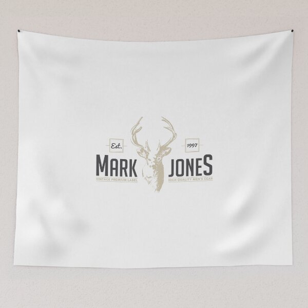 Item preview, Vintage Deer Antlers Stag Head Emblem Mark Jones designed and sold by FitNow.