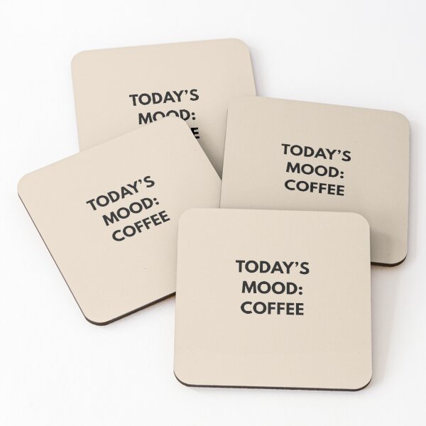 Item preview, Today's Mood Coffee Aesthetic Typography Minimalist designed and sold by ArtisanPrintHk.