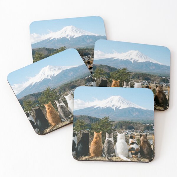 Item preview, Cats Admiring Mount Fuji designed and sold by Komatoya.
