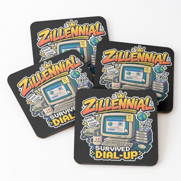 Item preview, Zillennial Survived Dial-Up | 90s Nostalgia designed and sold by ritach11.