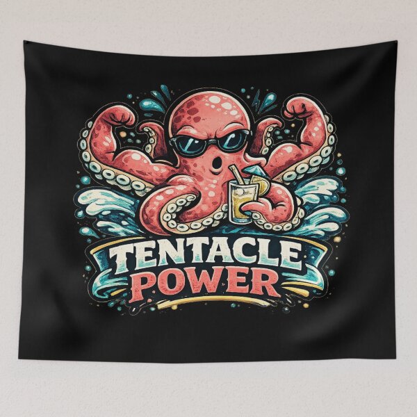 Item preview, Tentacle Power – Strong Octopus Ocean Design designed and sold by ArtisticHeart21.