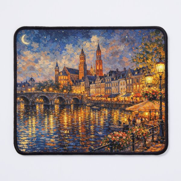 Item preview,  Maastricht by night painting, the Netherlands – A Beautiful place in Europe. designed and sold by GalleryKauffeld.