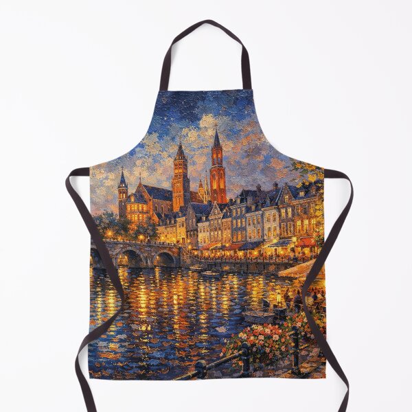Item preview, Maastricht by night painting, the Netherlands – A Beautiful place in Europe. designed and sold by GalleryKauffeld.