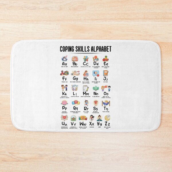 Item preview, Coping Skills Alphabet World Mental Health Day designed and sold by ShirTomDesigns.