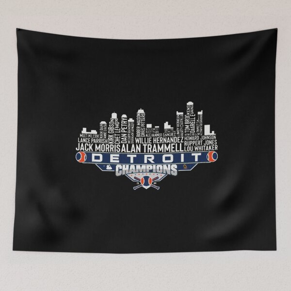 Item preview, Detroit Champions Skyline Player Names Baseball Graphic designed and sold by Print Art Design Studio LLC.