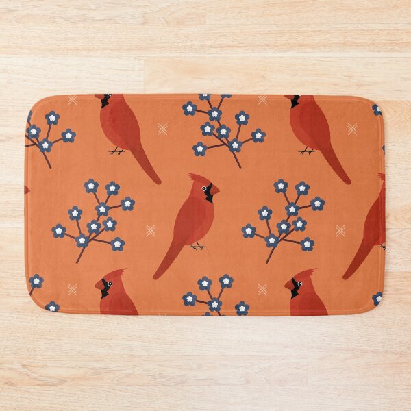 Item preview, Red cardinals on orange designed and sold by reneesillus.