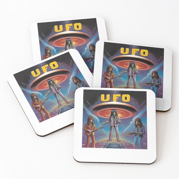 Item preview, Dressed Rock Musicians Standing Beneath Glowing Alien Spaceship designed and sold by Anas2627.