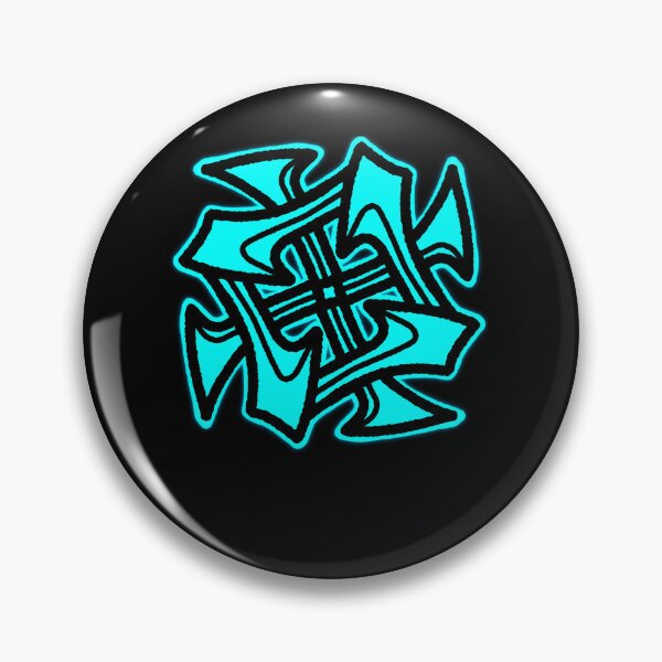 Item preview, Glowing Cyan Sharp Blade Symbol With Complex Geometric designed and sold by Anas2627.