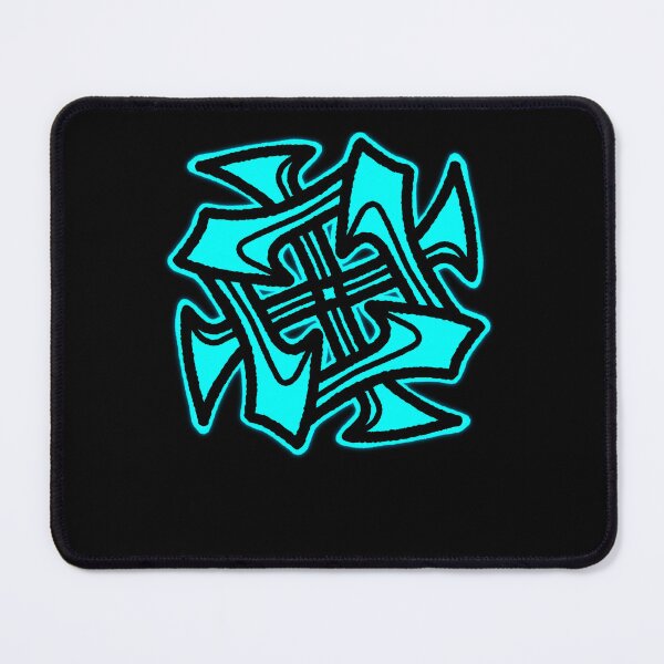 Item preview, Glowing Cyan Sharp Blade Symbol With Complex Geometric designed and sold by Anas2627.