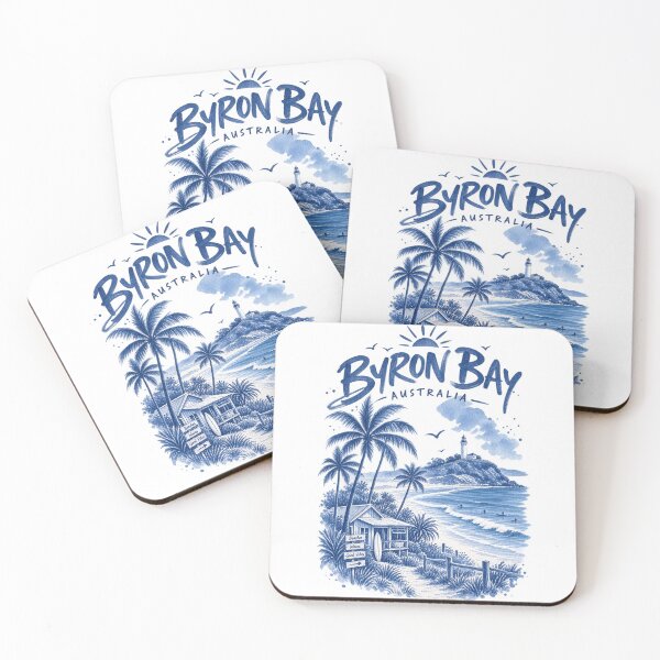 Item preview, Byron Bay Australia Lighthouse Beaches Waves Good Vibes Coastal Surf Retro designed and sold by Yellowriversss.