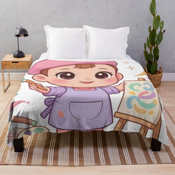 Item preview, Cute Chibi Baby Artist Painting Sticker designed and sold by ChibiPCStudio.