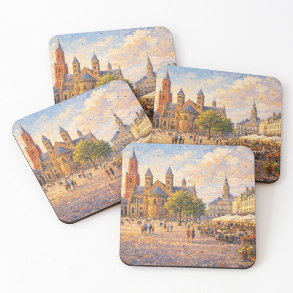 Item preview, A painting of Vrijthof in Maastricht, the Netherlands – A Beautiful place in Europe. designed and sold by GalleryKauffeld.