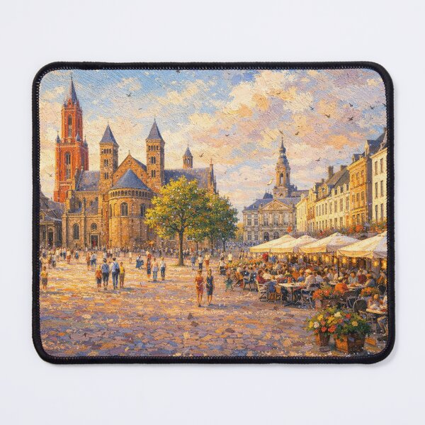Item preview, A painting of Vrijthof in Maastricht, the Netherlands – A Beautiful place in Europe. designed and sold by GalleryKauffeld.