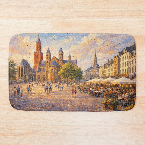Item preview, A painting of Vrijthof in Maastricht, the Netherlands – A Beautiful place in Europe. designed and sold by GalleryKauffeld.