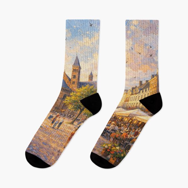 Item preview, A painting of Vrijthof in Maastricht, the Netherlands – A Beautiful place in Europe. designed and sold by GalleryKauffeld.
