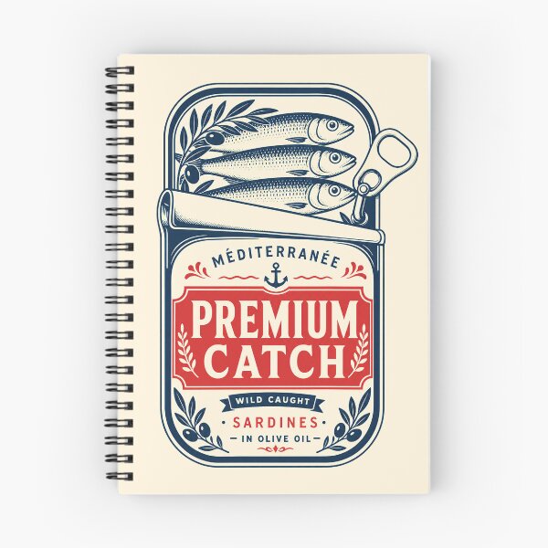 Item preview, Sardine-Core Coastal Grandmother — Mediterranean Seafood Graphic designed and sold by KAYJAY DESIGNS.
