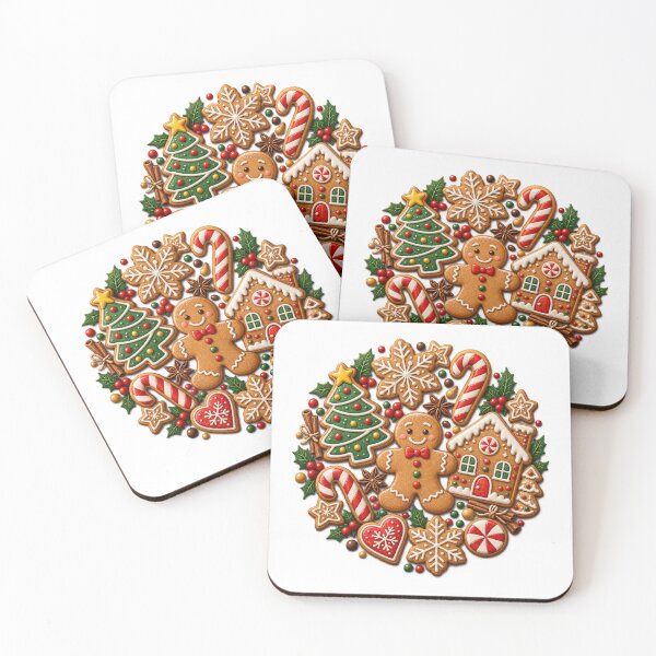 Item preview, Vintage Bakery Christmas Holiday Festive Gift - Cozy Christmas Gingerbread Man Cookie Collection designed and sold by Artycom.