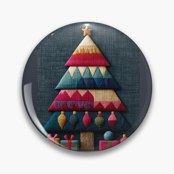 Item preview, Geometric Fabric Style Christmas Tree Art designed and sold by colorful-white.