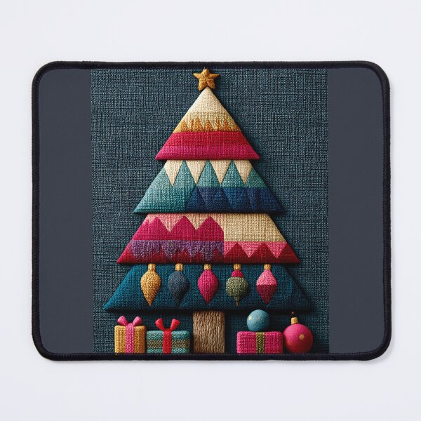 Item preview, Geometric Fabric Style Christmas Tree Art designed and sold by colorful-white.