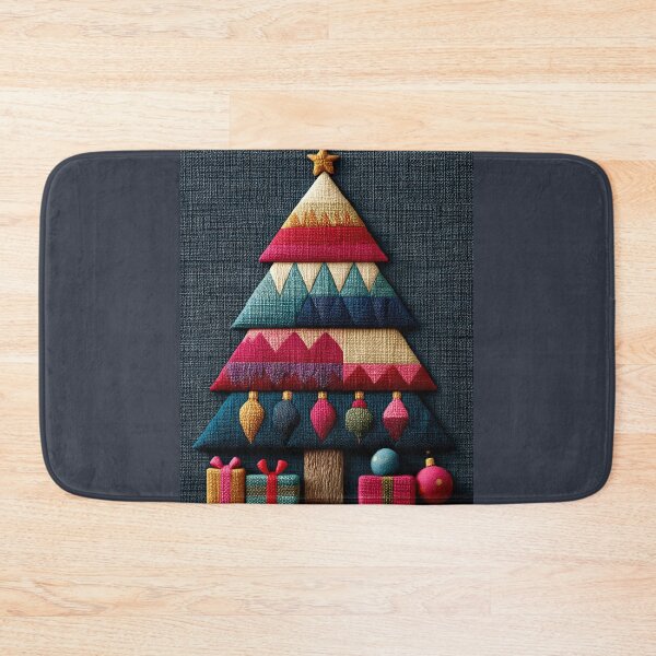 Item preview, Geometric Fabric Style Christmas Tree Art designed and sold by colorful-white.