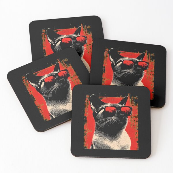 Item preview, Siamese Cat With Sunglasses Cool Retro Design designed and sold by OlyvieArt.