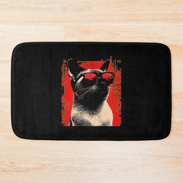 Item preview, Siamese Cat With Sunglasses Cool Retro Design designed and sold by OlyvieArt.
