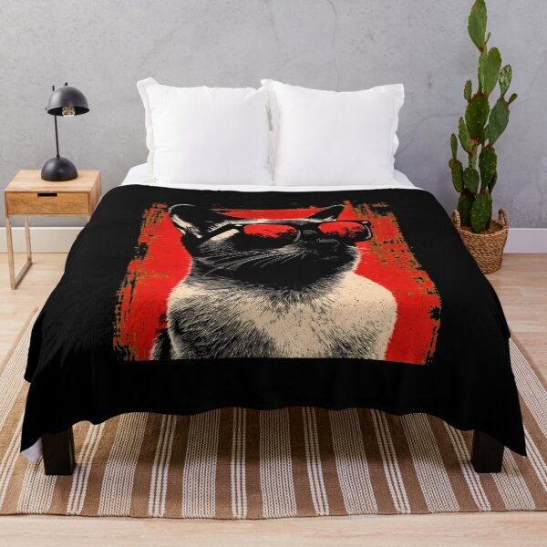 Item preview, Siamese Cat With Sunglasses Cool Retro Design designed and sold by OlyvieArt.