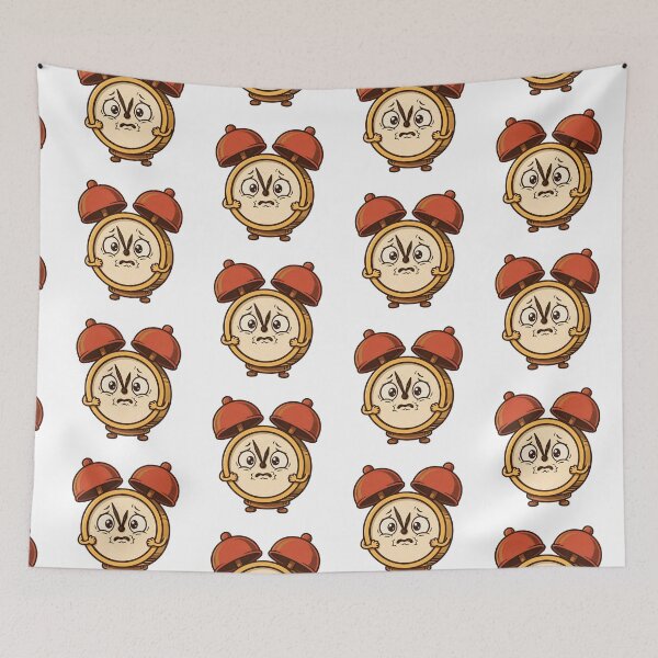 Item preview, Anxious Vintage Alarm Clock Cartoon Sticker designed and sold by PreeCha Art & Co..