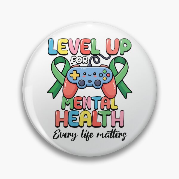 Item preview, Level Up For Mental Health World Mental Health Day designed and sold by ShirTomDesigns.