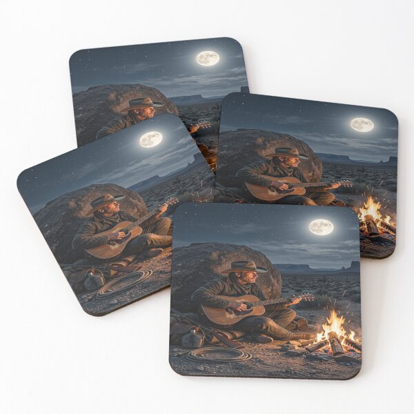 Item preview, Cowboy serenade under a full moon designed and sold by Solomon-Ent-144.