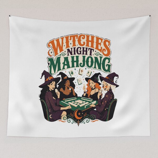 Item preview, Spooky Halloween Mahjong Club – Mahjong Lover Design designed and sold by JansenGS.