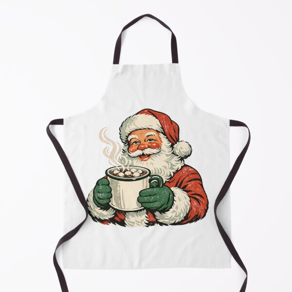 Item preview, Vintage Santa Hot Cocoa – Retro 1960s Christmas Badge Screen Print Holiday Gift  designed and sold by Artycom.