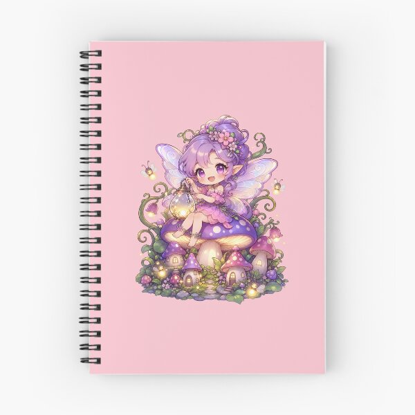 Item preview, Fairycore Chibi Fairy on Mushroom - Enchanted Forest Faerie Lantern Art designed and sold by Knacky Print.