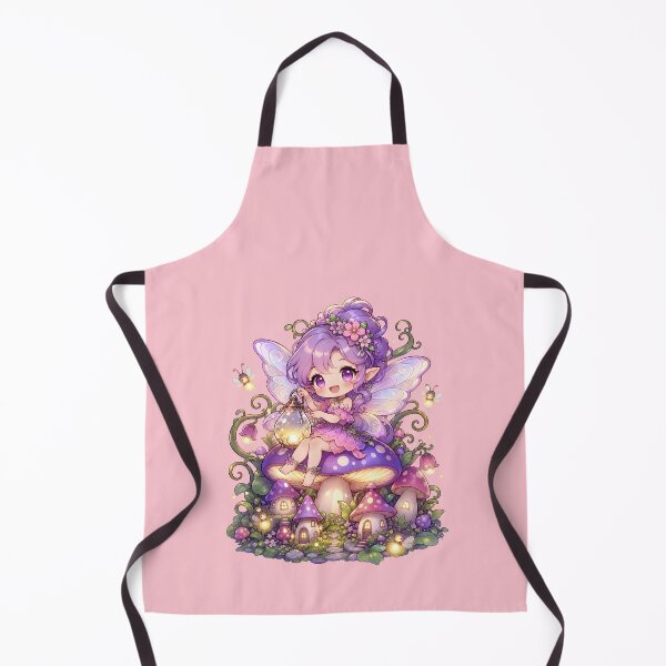 Item preview, Fairycore Chibi Fairy on Mushroom - Enchanted Forest Faerie Lantern Art designed and sold by Knacky Print.